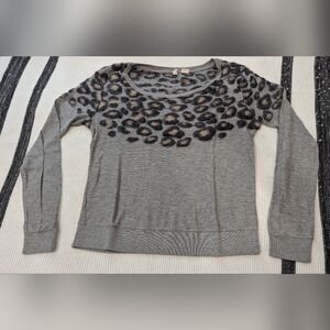 Anthropologie Moth Leopard Cheetah Print Sweater Small